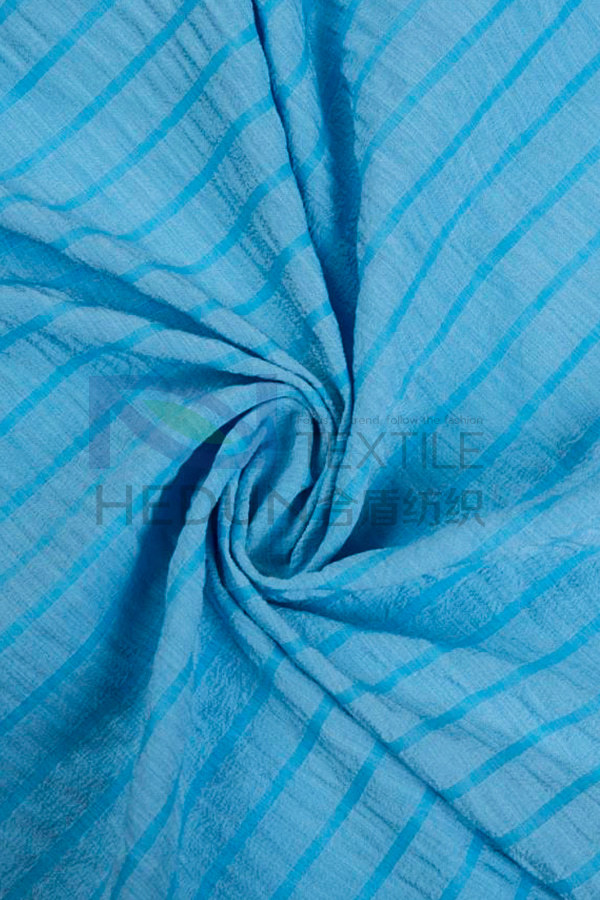 Weft elastic wrinkled fabric double layer