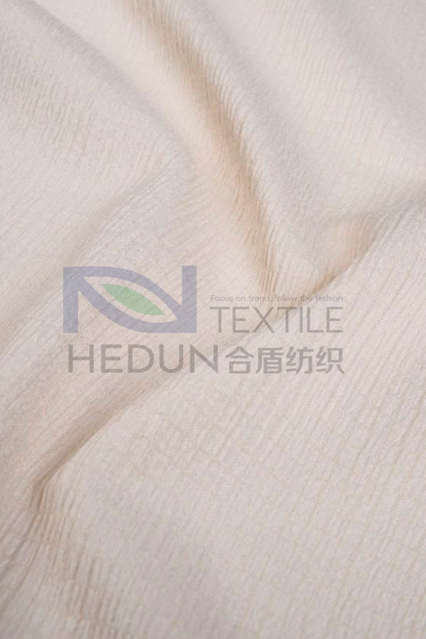 Polyurethane weft elastic wrinkled fabric