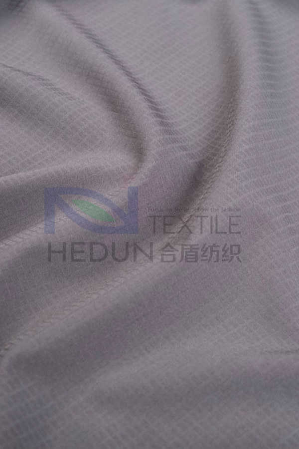 Nylon weft elastic waffle three-in-one high transparency