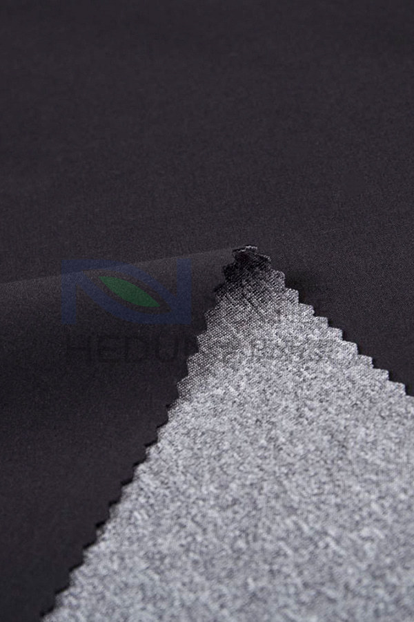 Polyester double-sided knitted composite brushed fabric three-in-one